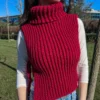 Bordo Boğazlı Örgü Süveter