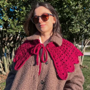 Bordo Örgü Yakalık