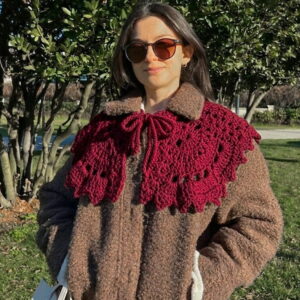 Bordo Örgü Yakalık No:2